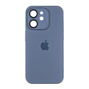 Чехол Silicone AG-Glass Box Separate Camera на Apple iPhone 12 Navy Blue
