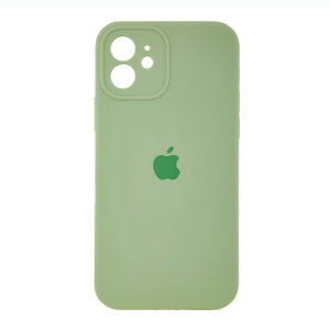 Чехол Silicone Case Separate Camera на Apple iPhone 12 Светло-оливковый
