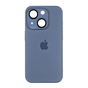 Чехол Silicone AG-Glass Box Separate Camera на Apple iPhone 15 Navy Blue