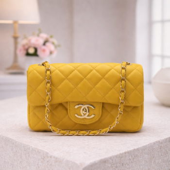 Сумка Chanel Mini Classic Handbag Желтая 6601 - фото