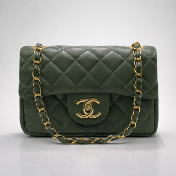 Сумка Chanel Mini Classic Handbag Зеленая 6601 - фото