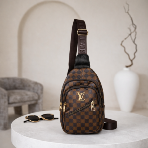 Сумка слим Louis Vuitton Harry Клетка, коричневая 7136