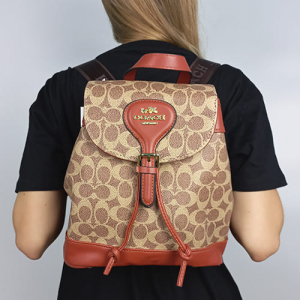 Рюкзак Coach Signature Evey Backpack Коричневый 0914