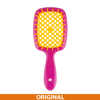 Janeke Superbrush Расческа для волос, Фуксия с желтым Original - фото
