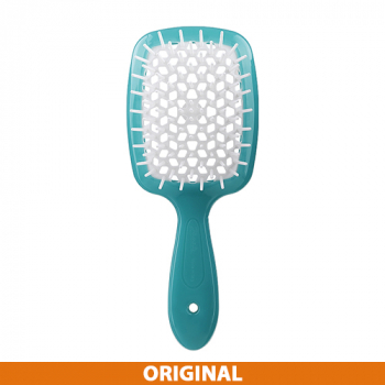 Janeke Superbrush Расческа для волос, бирюзовая с белым Original - фото