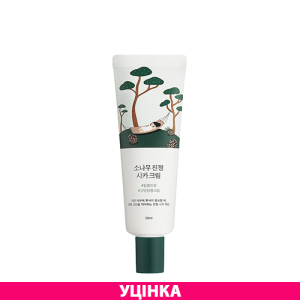 Round Lab Pine Calming Cica Cream Успокаивающий крем для лица с экстрактом игл сосны Original Уценка